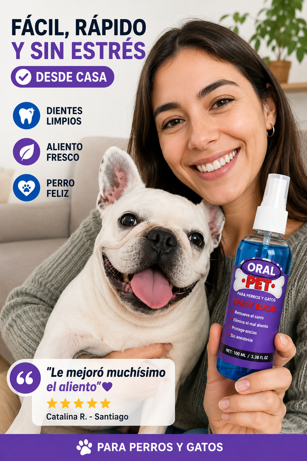 🐶 OralPet™ Spray Bucal Para Perros y Gatos