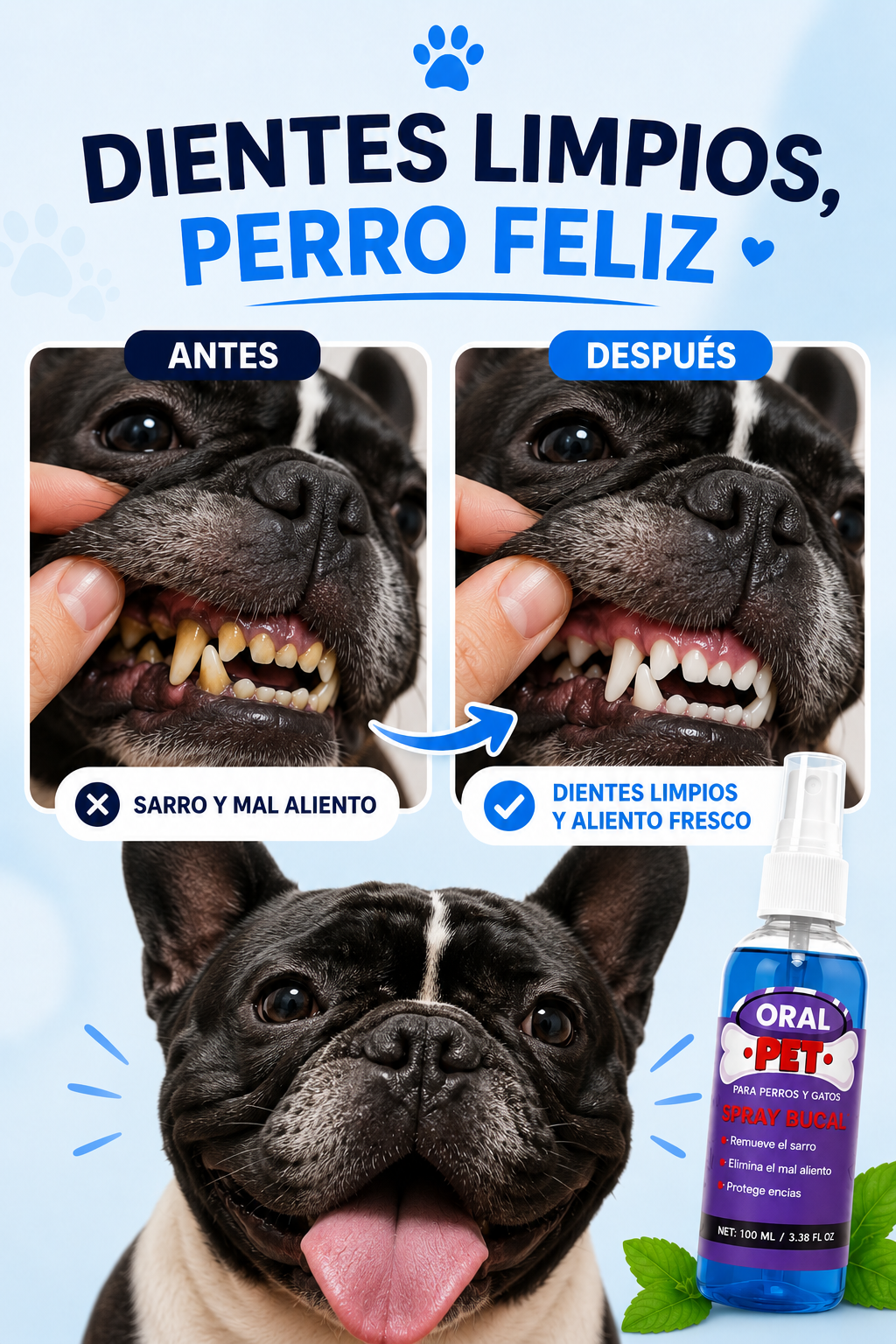 🐶 OralPet™ Spray Bucal Para Perros y Gatos
