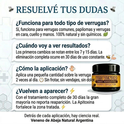 Bee venom - Elimina Verrugas y Papilomas Desde Casa, Sin Dolor y sin que vuelvan